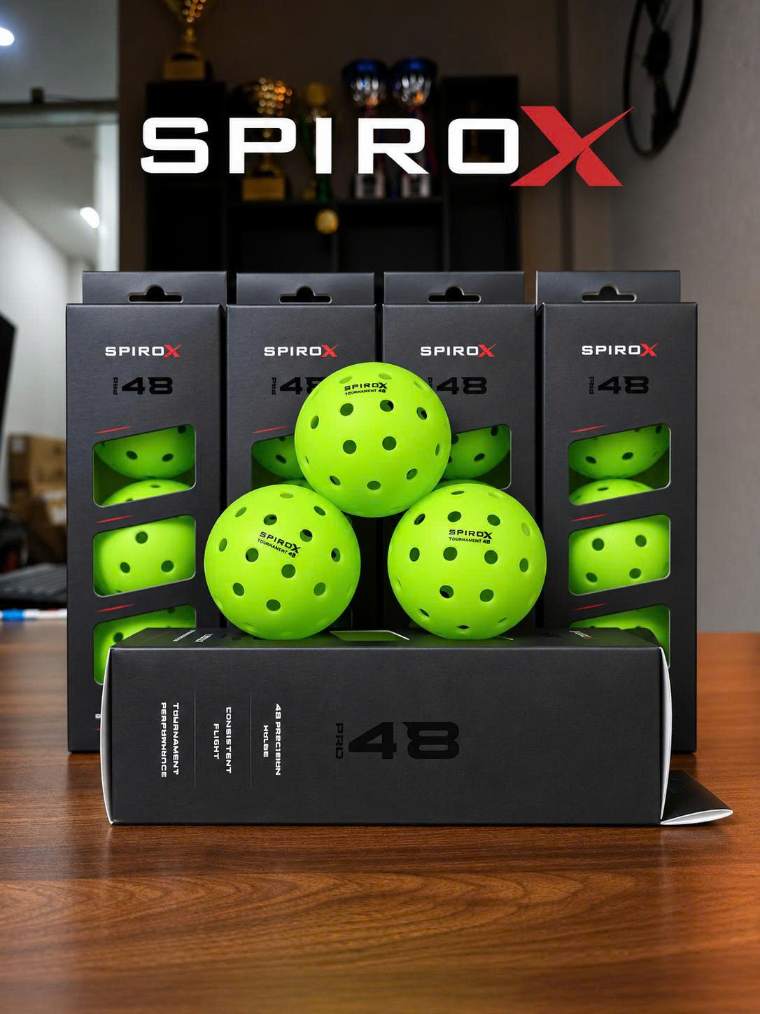 Quả Bóng Pickleball Spirox Tournament 48 Chính Hãng - Độ Bền Ổn Định - 48 Lỗ - Đường Bay Chuẩn - Cảm Giác Đánh Chắc Tay